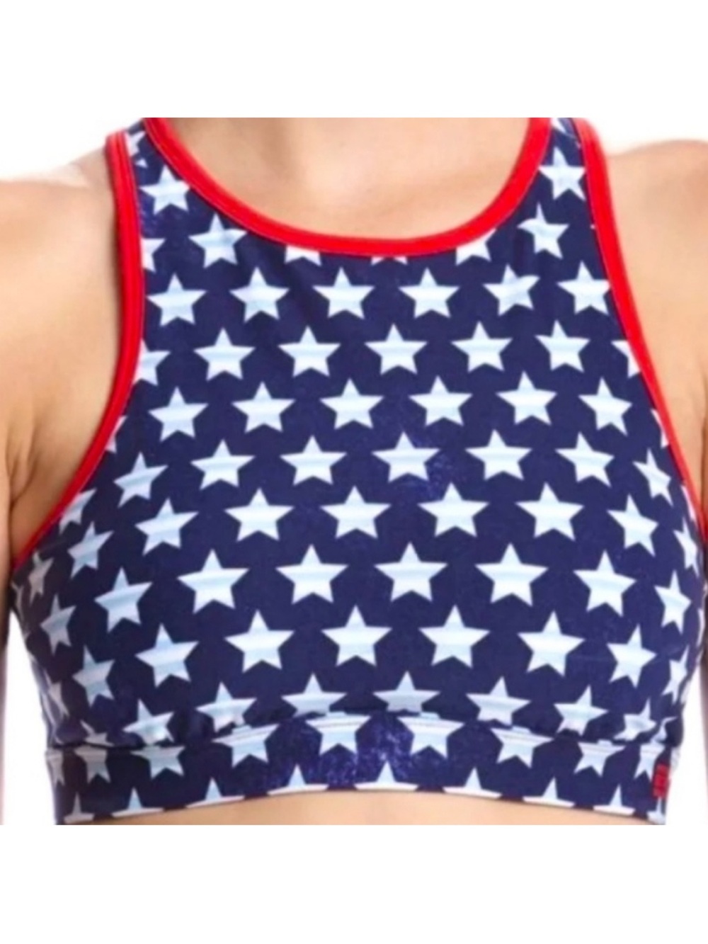 Women’s Navy Star High-Neck Tommy Hilfiger Sports Bra